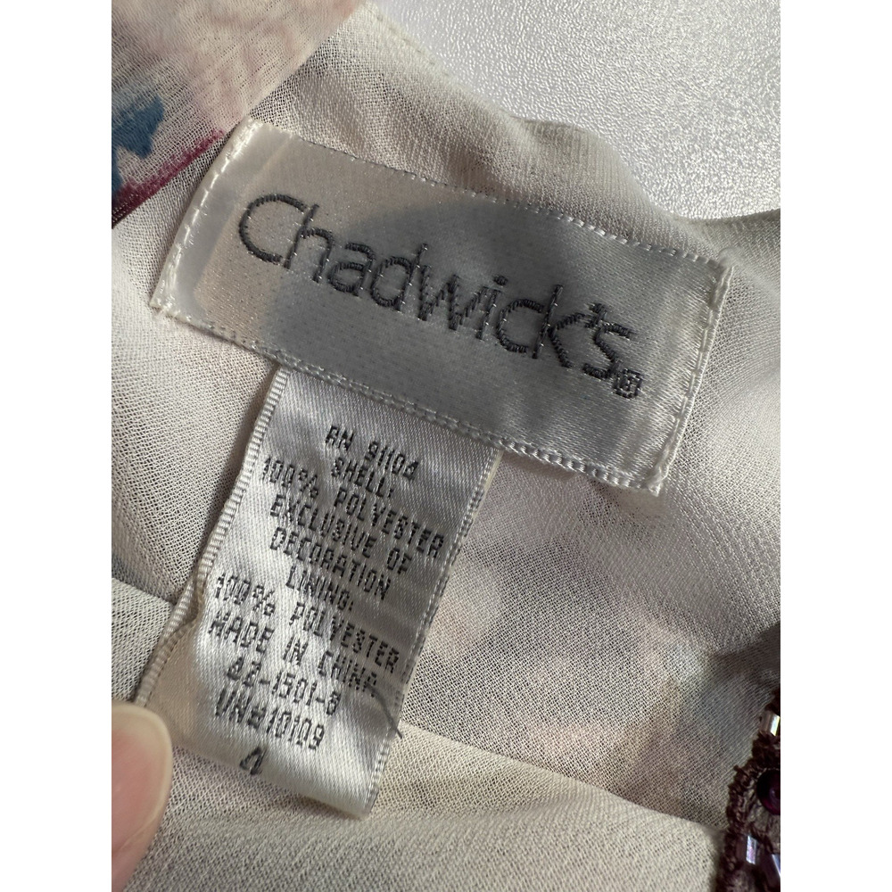 Chadwicks Y2K Cami Tank Sz 4 Small Fairycore Whimsigoth Feminine Beaded Sheer - Picture 5 of 8